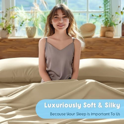 SONORO KATE 1000 Series 100% Egyptian Cotton King Sheet Set,4 Pieces