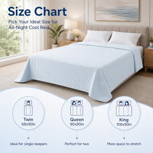 Cooling Comforter King Size Breathable Bamboo Summer Blanket