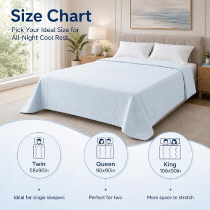 Cooling Comforter Twin Size Breathable Bamboo Summer Blanket