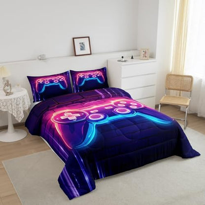 Feelyou Kids Boys Gamer Comforter Set Queen Size