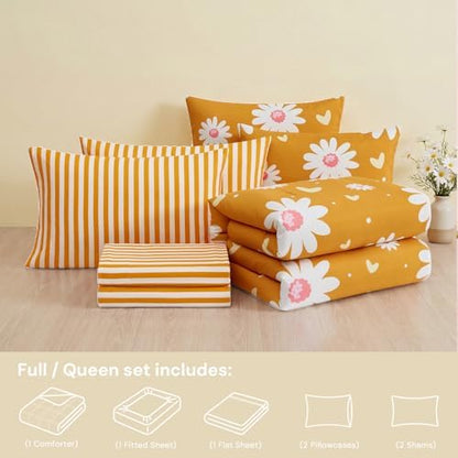 Full Size Comforter Sets for Girls-7 Pieces Soft Full Size Bedding Sets