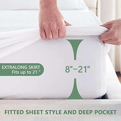 Premium Waterproof Mattress Protector Full Size, Noiseless Deep Pocket