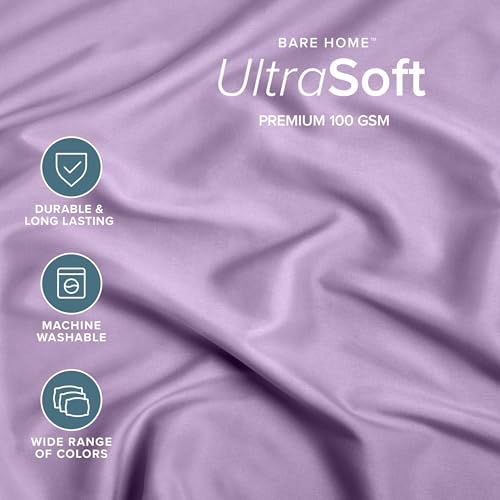 Bare Home Full Fitted Sheet - 1800 Ultra-Soft (Full, Lavender)