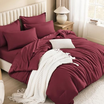Litanika California King Comforter with Sheets - 7 Pcs Bed in a Bag
