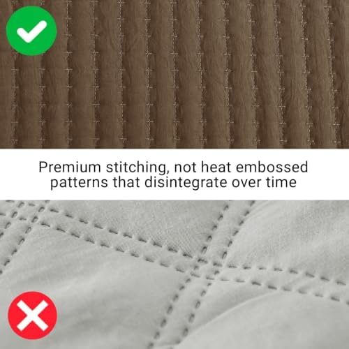 Queen Quilt-Lightweight Bedspreads Coffee Queen Size Quilt Bedding Set