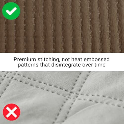 Queen Quilt-Lightweight Bedspreads Coffee Queen Size Quilt Bedding Set