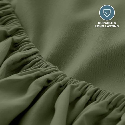 Bare Home Queen Fitted Sheet - 1800 Ultra-Soft (Queen, Cypress)