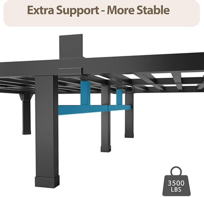 ROIL 14 Inch Full Bed Frame Heavy Duty Support with 4 Mattress Baffles