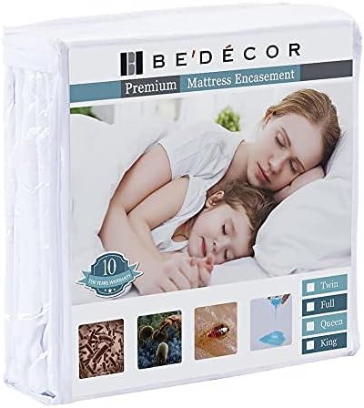 Bedecor Zippered Queen Mattress Protector Cover for 7"-9" Depth Mattress,Fully Encased Liquid Proof Urine Pee Protection Breathable Smooth Incontinence Pet Baby Potty Training