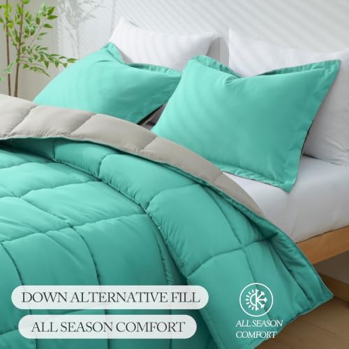 HIG 3pc Blue Twin/Twin XL Bedding Comforter Set Duvet Insert Blanket