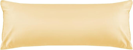 Warmstar Cotton Body Pillow Cover 1 Pack, 600 Thread Count Body Pillow case 20"x54", Long Body Pillow Case Cover Soft Breathable with Envelope Closure,Mustard Yellow