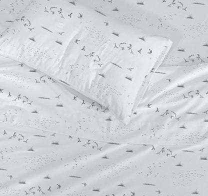 RUVANTI Flannel Sheets King Size, Sky Ballet