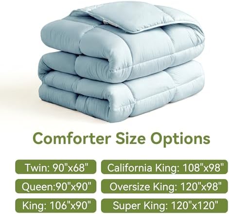 L LOVSOUL Queen Comforter Down Alternative Duvet Insert, 90x90IN