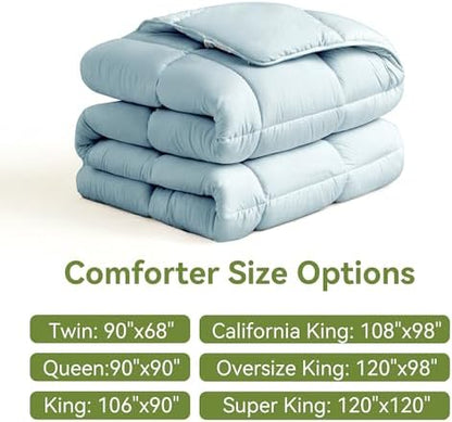 L LOVSOUL Queen Comforter Down Alternative Duvet Insert, 90x90IN