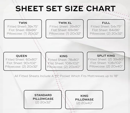 SCOUT 100% Cotton 200 Thread Count Percale Pick Stitch White/Pink Lemonade 5-Piece Split King Sheet Set, Solid Themed, Adult Bedding, Oeko-TEX Certified