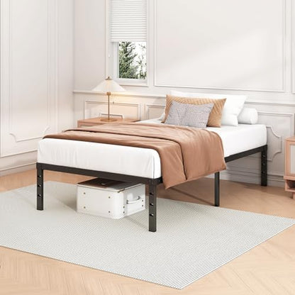 Hafenpo 12 Inch Twin Bed Frame, Under Bed Storage, Black