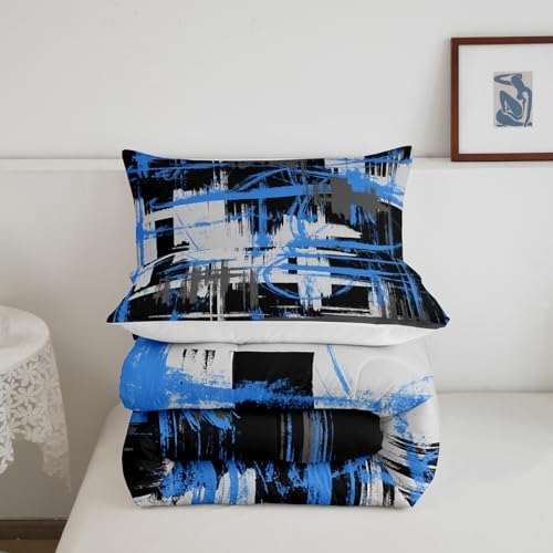 Feelyou Striped Comforter Set Queen Size Kids Boys Bedding