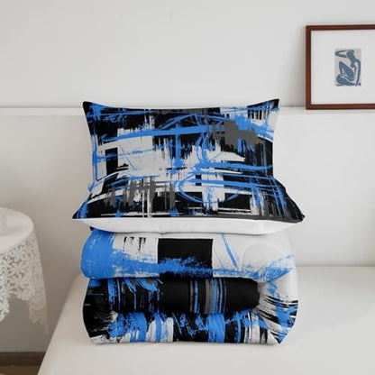 Feelyou Striped Comforter Set Queen Size Kids Boys Bedding