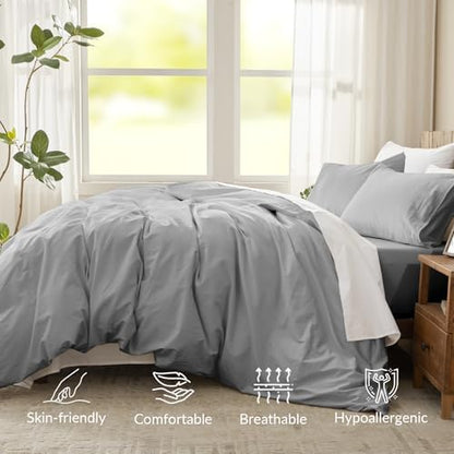 Duvet Cover King Size,100% Egyptian Cotton 1600 Thread Count