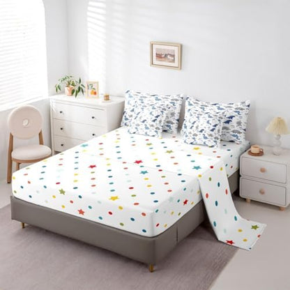 Feelyou Cute Dinosaur 7 Piece Bedding Set for Kids