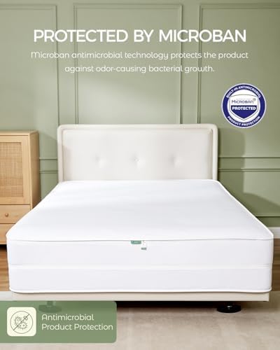 FAUNNA 100% Cotton Bed Bug Dust Mite Mattress Protector Cover King 16 Deep