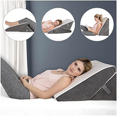 Kolbs Memory Foam Adjustable Bed Wedge Pillow - Wedge Pillow Set for After Surgery - 9 x 12 inch Height Chic Jacquard Cover Multi Use for Sleeping and Acid Reflux