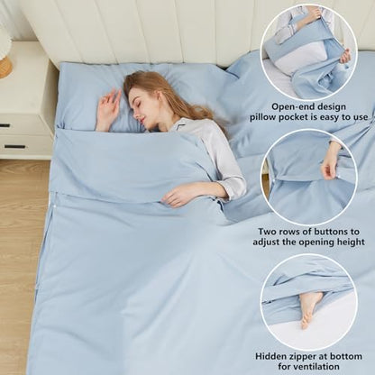 Sleeping Bag Liner, Ultralight & Compact Travel Sheet for Hotel