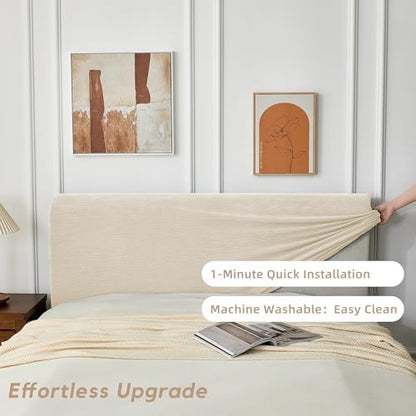 Bed Headboard Cover Twin, Stretch Head Board Slipcover Washable