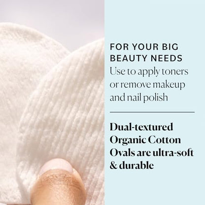 Sky Organics Organic Cotton Dual-Textured Large Pads, Chlorine-Free, 60ct