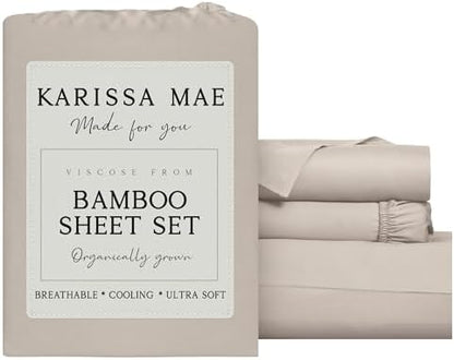 KARISSA MAE Luxury Bamboo Viscose Twin Size Sheet Set