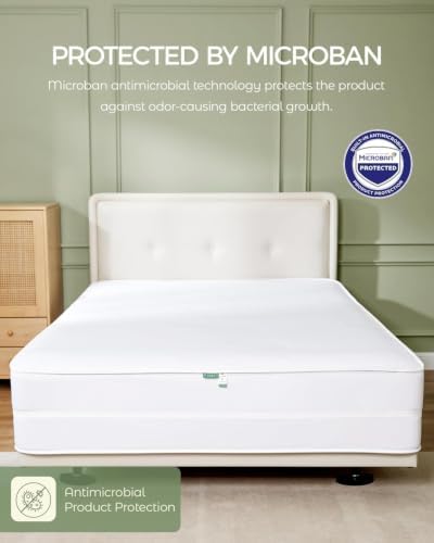 FAUNNA 100% Cotton Bed Bug Dust Mite Mattress Protector Cover Full 12 Deep