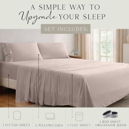 KARISSA MAE Luxury Bamboo Viscose Full Size Sheet Set