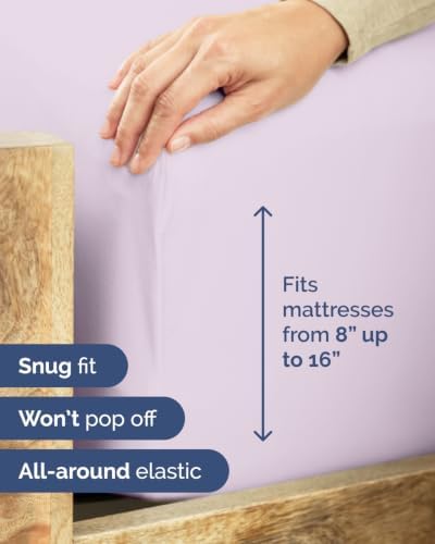 Flex Top Split Head King 6 Piece Sheet Set - Cooling - Light Lavender