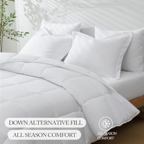 HIG 3pc White Twin/Twin XL Bedding Comforter Set Duvet Insert Blanket
