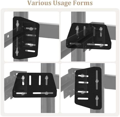 2Pcs Heavy Duty Bed Frame Adapter/Connector Plate for Headboard,Bed Frame Brackets Adapter for Headboard