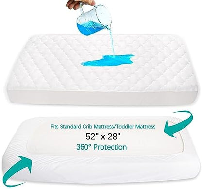 Crib Mattress Protector Sheets Fitted Waterproof Crib Mattress Pad Cover