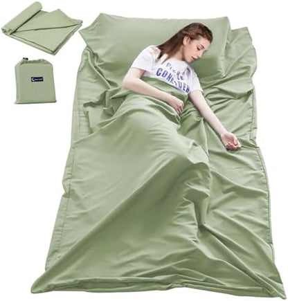 Lightweight Sleep Sack, Compact Sleeping Bag Liner Travel Sheets for Hotel