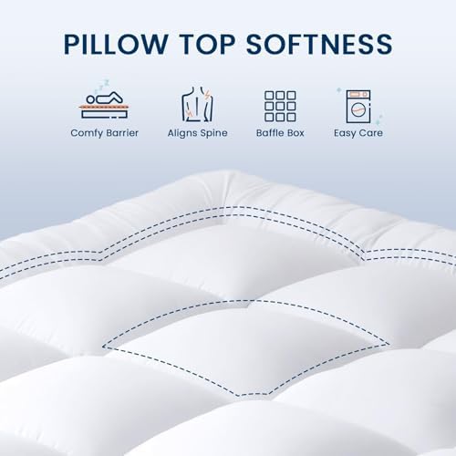 YUGYVOB King Mattress Topper Extra Thick, Cooling Plush Mattress Pad