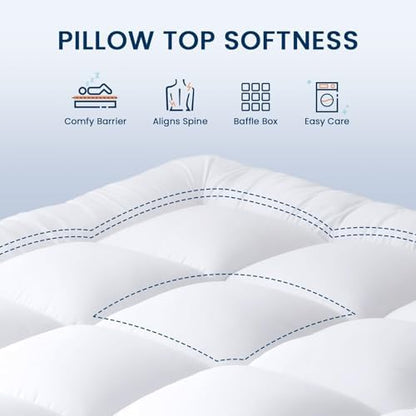 YUGYVOB King Mattress Topper Extra Thick, Cooling Plush Mattress Pad