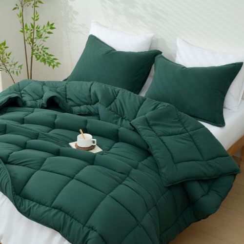 HIG 3pc Emerald Full Size Bedding Comforter Set Duvet Insert Blanket