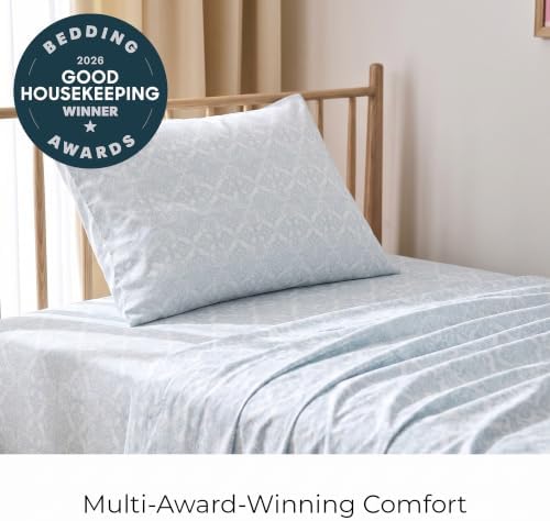 Mellanni Iconic 3-Piece, Ultra Soft Sheet Set (Twin, Laced Sky Blue)