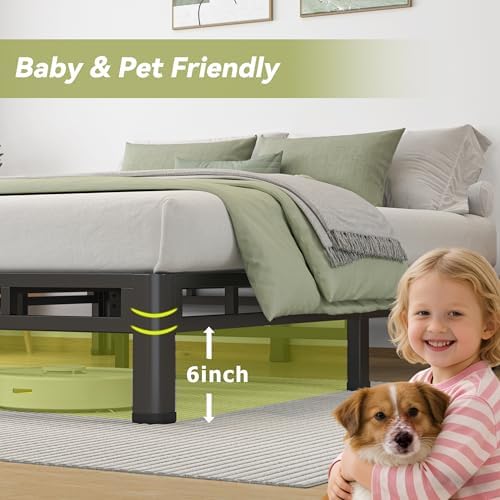 NKZ 2-in-1 King Size Metal Platform Bed Frame, 10 Inch Heavy Duty Bed Base