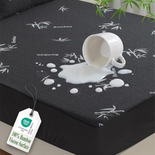 Twin Size Mattress Protector Waterproof Bamboo Rayon