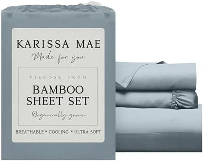 KARISSA MAE Luxury Bamboo Viscose Twin Size Sheet Set