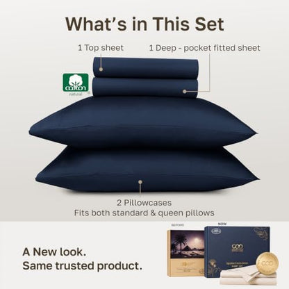 California Design Den 100% Egyptian Cotton Full Size Bed Sheet Set