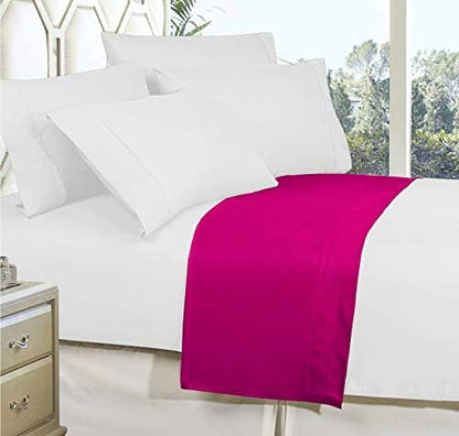 Elegant Comfort Premium Hotel Quality 1-Piece Flat Sheet, Luxury and Softest 1500 Premium Hotel Quality Microfiber Bedding Flat Sheet, Wrinkle-Free, Stain-Resistant, Twin/Twin XL, Pink