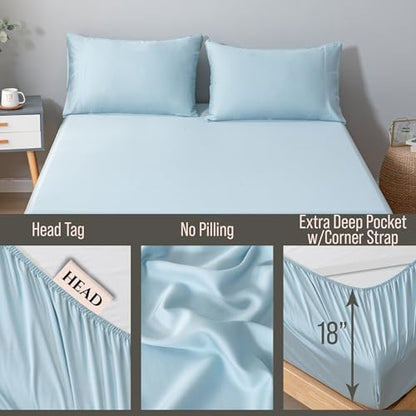 Bella Coterie | Luxury Bamboo Viscose Split King Size Fitted Sheet Only