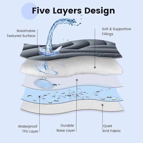 Waterproof Mattress Pad Full, Quilted Fitted Full Mattress Protector