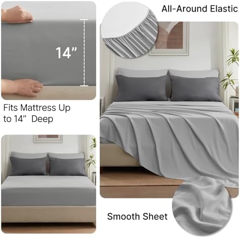Anluoer Twin Comforter Set, 5 Piece Bed in a Bag Twin Bedding Sets