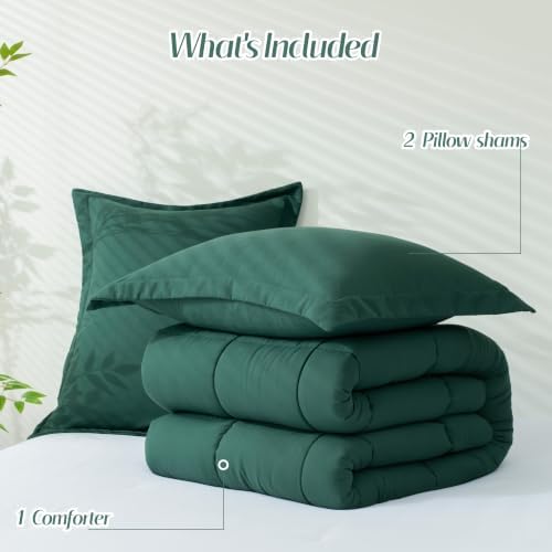 HIG 3pc Emerald Twin/Twin XL Bedding Comforter Set Duvet Insert Blanket